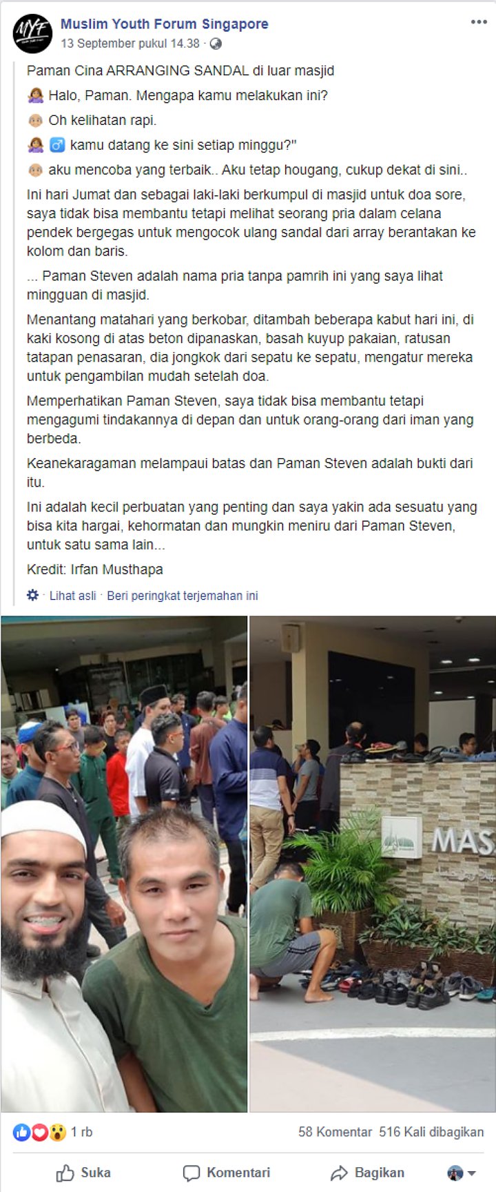 Postingan Fanpage