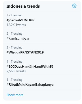 Trending #jokowiMundur