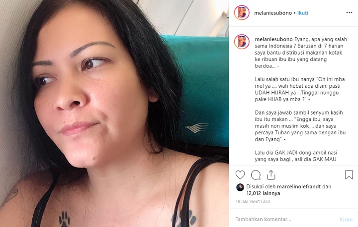Caption Melanie Subono