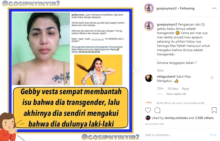 Gebby Vesta Transgender
