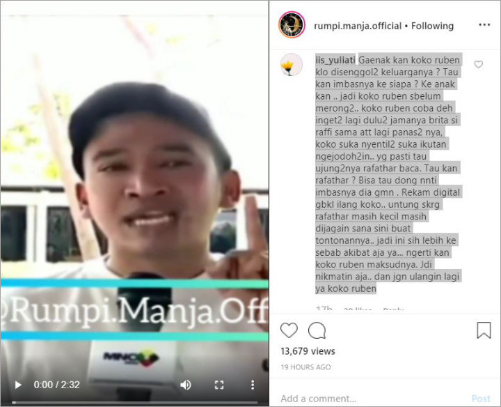 Ruben Onsu Disentil Masa Lalu Senggol Keluarga Raffi-Nagita Slavina