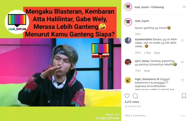 Dibandingkan Dengan Atta Halilintar, Gabe Wely Malah Merasa Lebih Ganteng Gara-Gara Ini