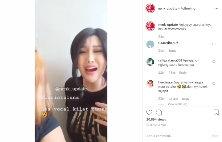 Lucinta Luna Les Vokal, Suara \'Asli\' Keluar Bak Kodok Terjepit Bikin Ngakak