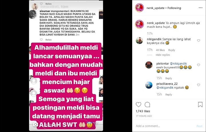 Rosa Meldianti Tanggapi Santai Cibiran Netizen Dengan Cerita Sempat Cium Hajar Aswad