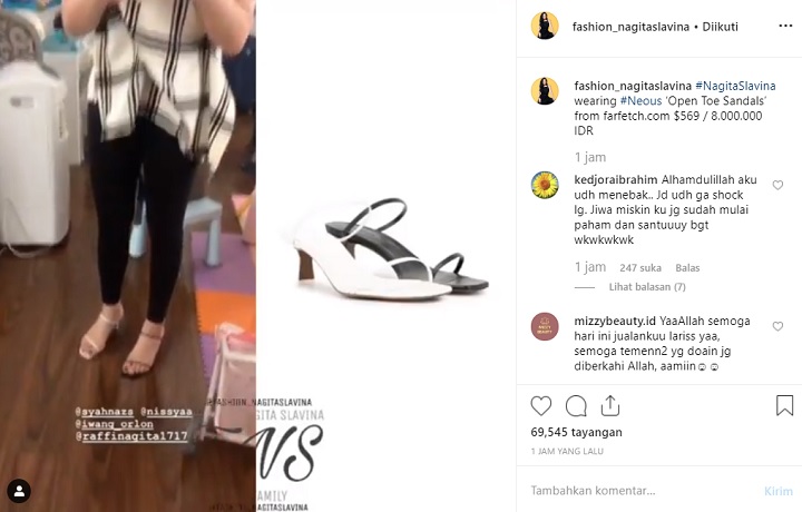 Sepatu Nagita Beda Warna