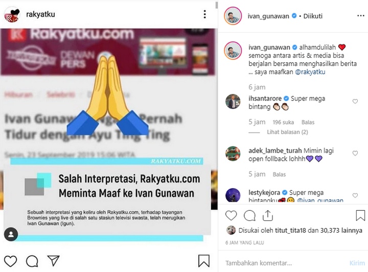 Ivan Gunawan Dituding Tidur Bareng Ayu Ting Ting