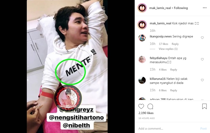 Dada Abash Pacar Lucinta Luna Tampak Menonjol Saat Tiduran, Disindir