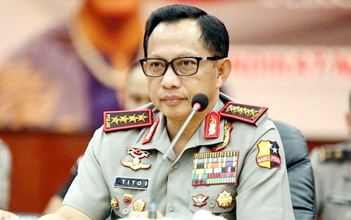 Image result for kapolri tito aksi demo di dpr di kemenko polhukam