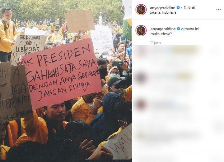 Poster Unik Demo Mahasiswa Rayu Anya Geraldine