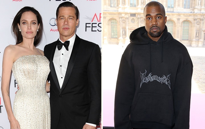 Angelina Jolie Minta Brad Pitt Jauhi Kanye West dan Keluarga Kardashian