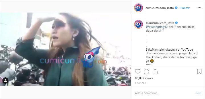 Ayu Ting Ting Borong Sepeda Untuk Keluarga Dan Asisten Malah Dicibir Pamer