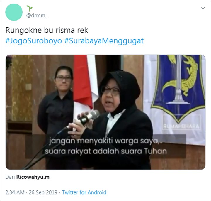Pesan Risma Viral Usai #SurabayaMenggugat