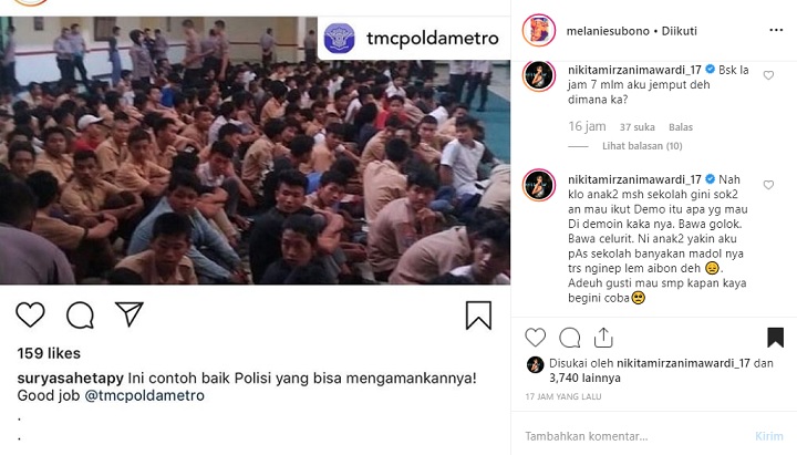 Komentar Nikita Mirzani