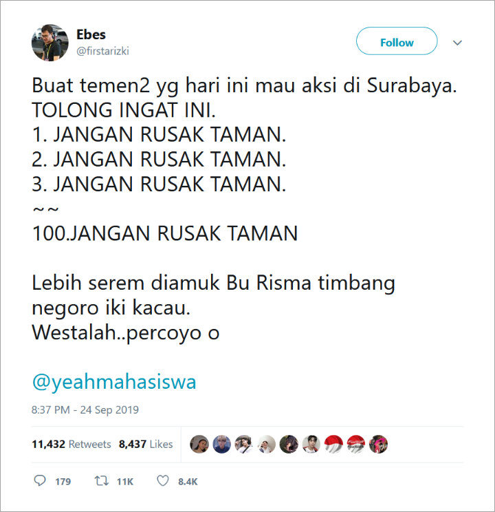 Demo Surabaya Cenderung Kondusif, Diduga Ini Alasannya