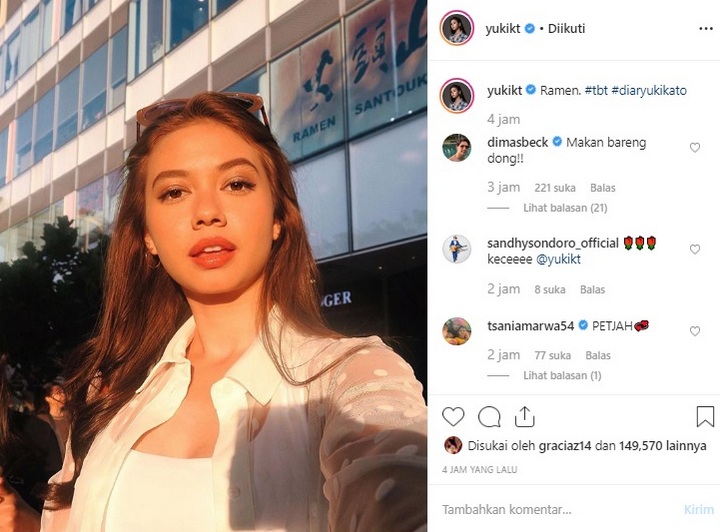 Yuki Kato \'Ditembak\' Dimas Beck, Netizen Baper Parah