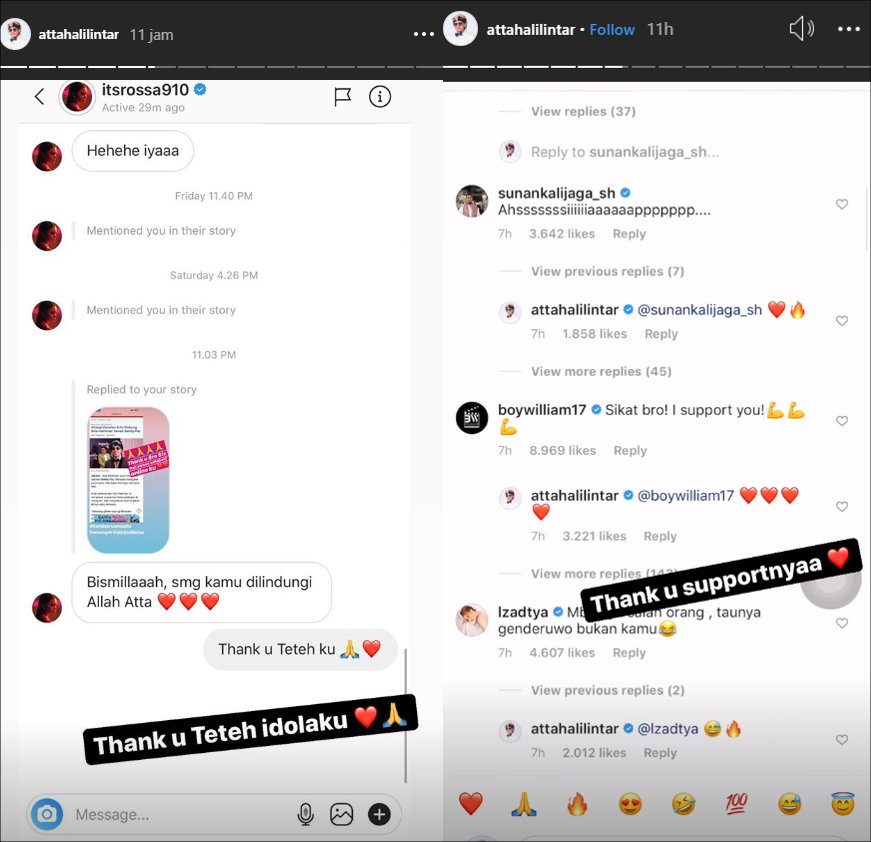 Bantah Lakukan Pelecehan, Atta Halilintar Dapat Dukungan Dari Rossa