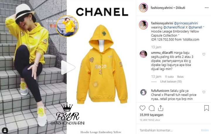 Harga Hoodie Mewah Syahrini