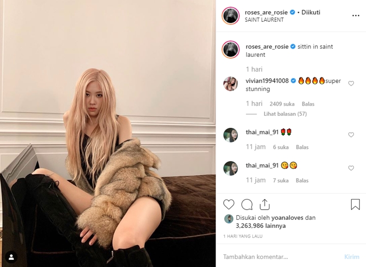 Rose BLACKPINK Dikritik Pakai Jaket Bulu Hewan