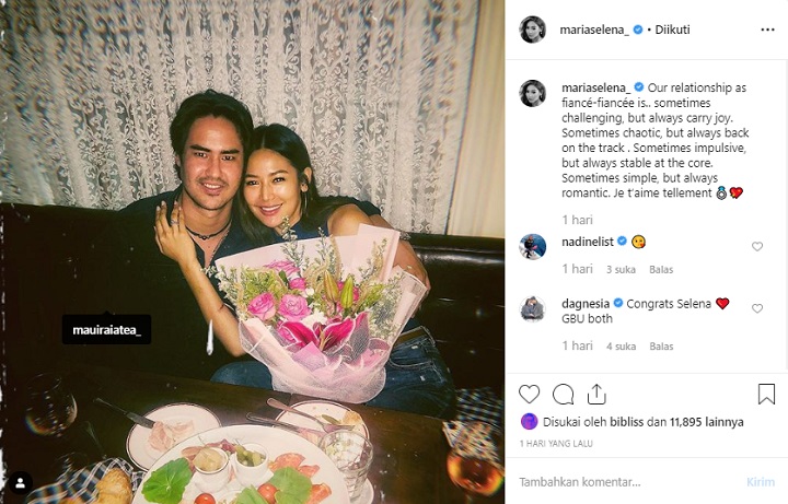 Maria Selena Pamer Foto Mesra Bareng Sang Pacar Pilot Umumkan Sudah Tunangan