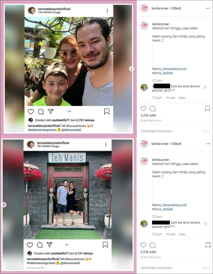 Tamara Bleszynski Diperingatkan Netter Usai Unggah Foto Bahagia Bareng Zack Lee