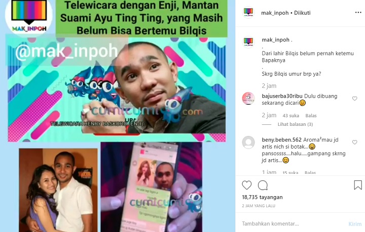 Telewicara Bersama Enji Eks Suami Ayu Ting Ting