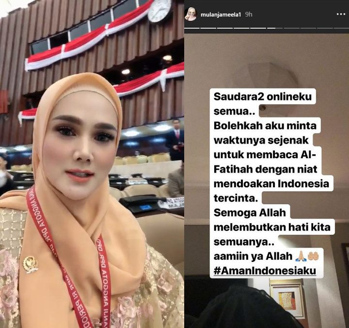Mulan Jameela mohon doa