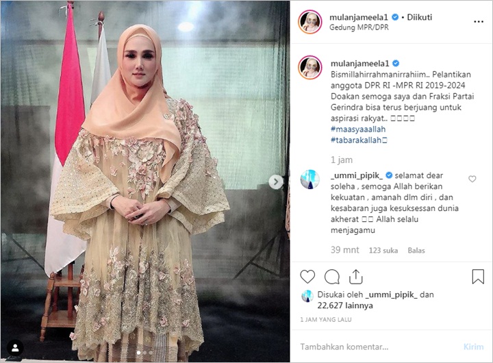Mulan Jameela Akhirnya Pamer Momen Pelantikan DPR, Ditagih Janji Kampanye
