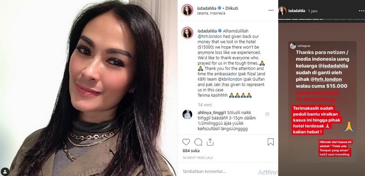 Iis Dahlia Akhirnya Terima Uang Pengganti yang Hilang di Hotel London