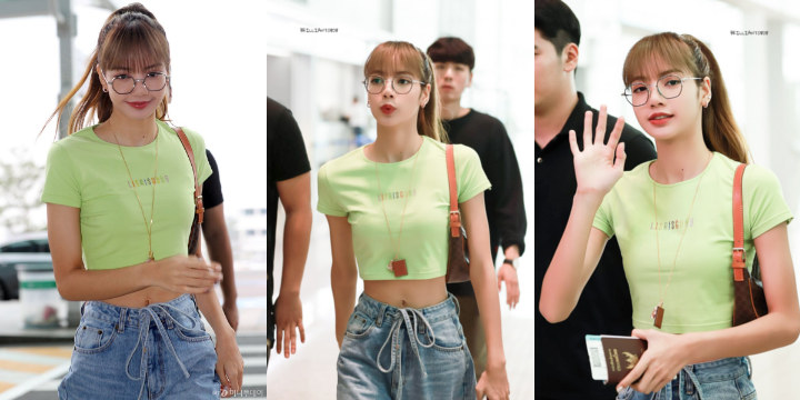 Lisa Blackpink Sang Pelantun Kill This Love itu pamer Pinggang Semut Nya Itu Saat Berangkat Ke Kampung Halamanya Itu