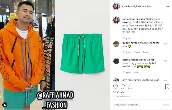 Harga Kolor Raffi Ahmad Dianggap Terlalu Murah Dibanding Fashion Nagita Slavina