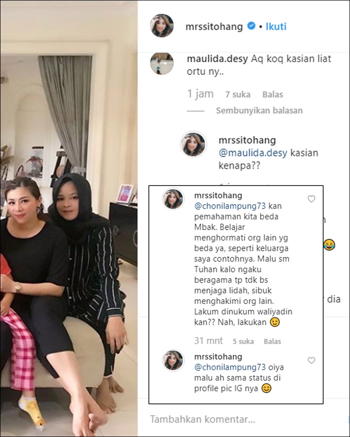 Komentar Istri Choky Sitohang