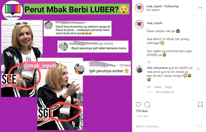 Perut Barbie Kumalasari