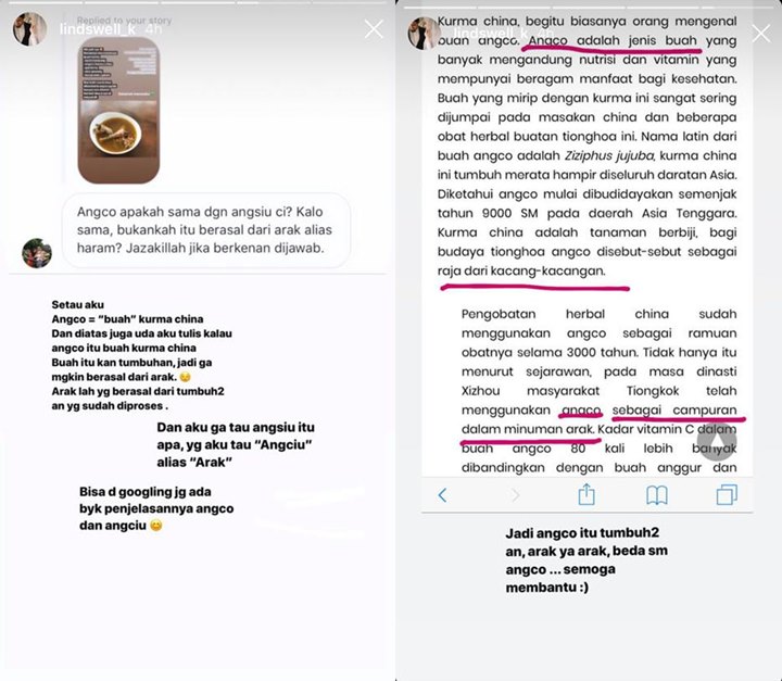 Reaksi Lindswell Kwok