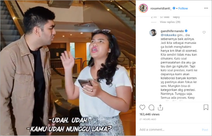 Rosa Meldianti Dibully Netizen, Gandhi Fernando Beri Pembelaan Jadi Sorotan