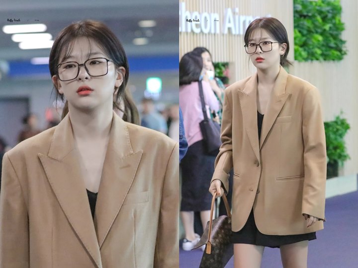 Gaya Jadul Tapi Modis Seulgi Red Velvet di Bandara Dipuji Habis-Habisan