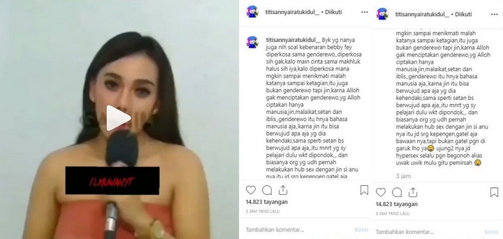 Nyai Kidul Soal Bebby Fey Disetubuhi Genderuwo