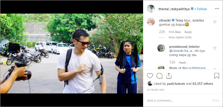 Foto Rezky Aditya Diblur, Citra Kirana Langsung Komentar Sedih Jadi Sorotan