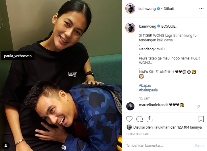 Baim Wong Paula Verhoeven Nama Calon Anak