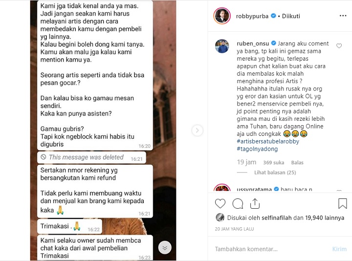 Komentar Ruben Onsu