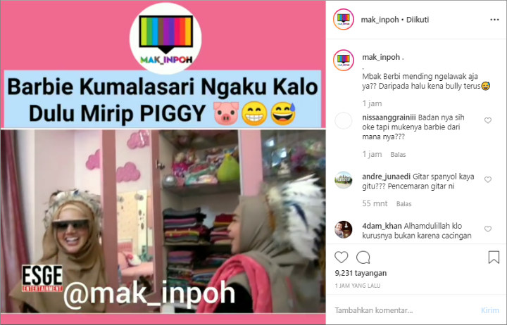 Barbie Kumalasari Sebut Dulu Seperti Piggy Kini Mirip Barbie, Akui Bisa Kurus Karena Sakit Hati