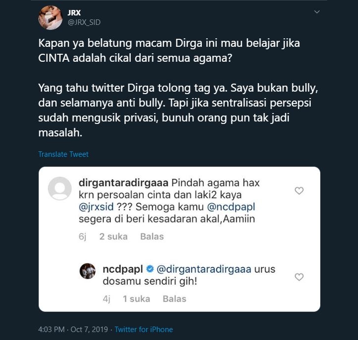 Jerinx SID Ancam Bisa Bunuh Pelaku yang Cibir Sang Istri Pindah Agama