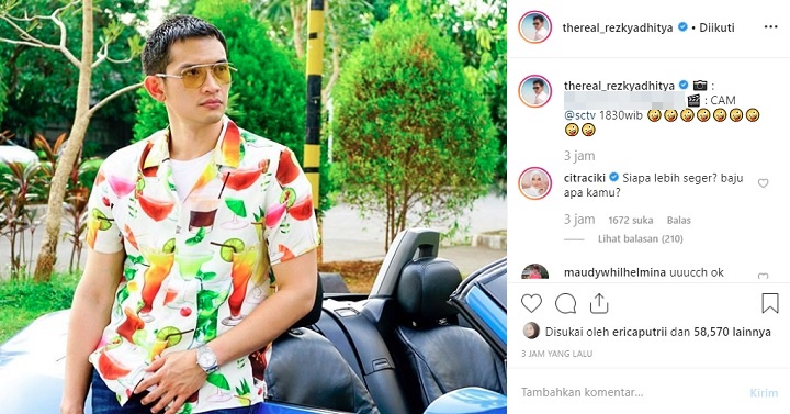 Komentar Citra Kirana di Instagram Rezky Aditya