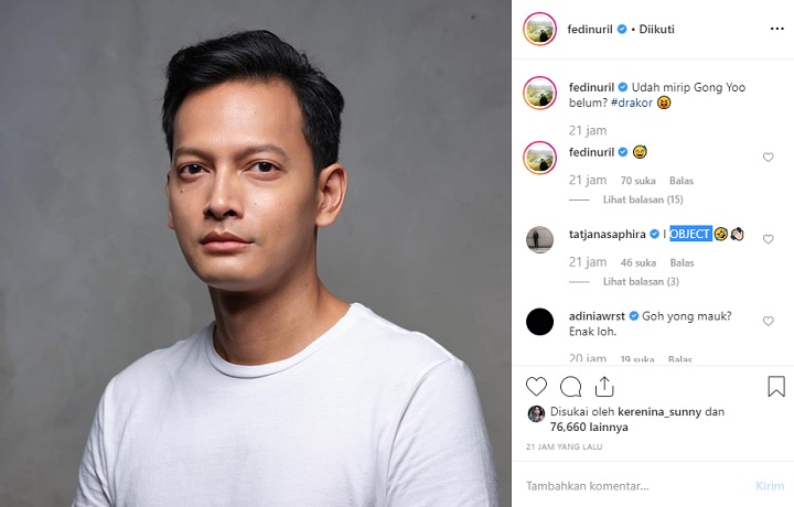 Fedi nuril mirip Gong Yoo Tatjana Saphira Langsung Protes Menolak