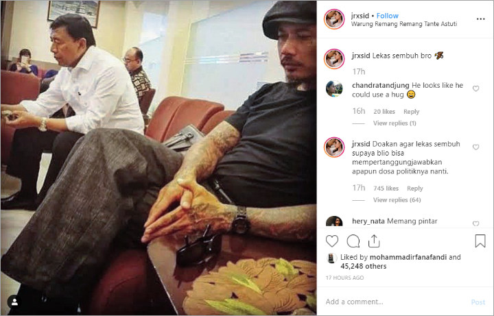 Jerinx SID Doakan Wiranto Cepat Sembuh Agar Segera Bertanggung Jawab Dengan Dosanya