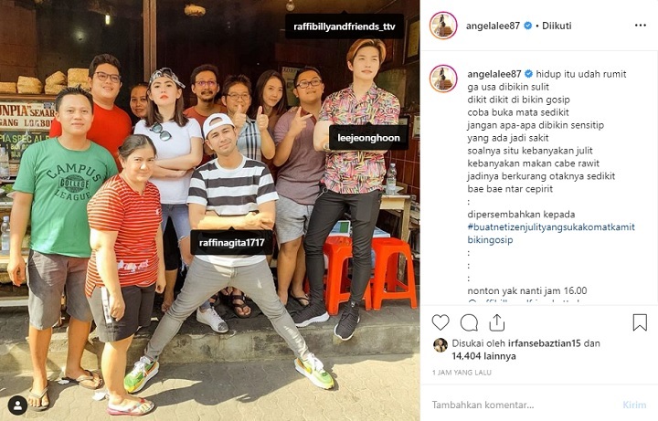 Angela Lee dan Raffi Ahmad Serta Lee Jeong Hoon