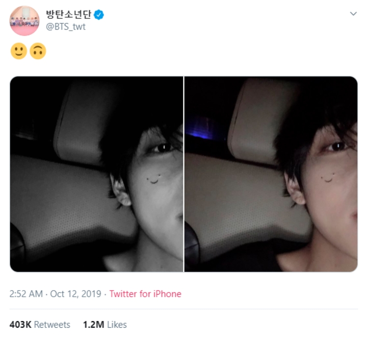 Simbol Imut di Pipi V BTS Diduga Terinspirasi Huruf Arab Ini 1