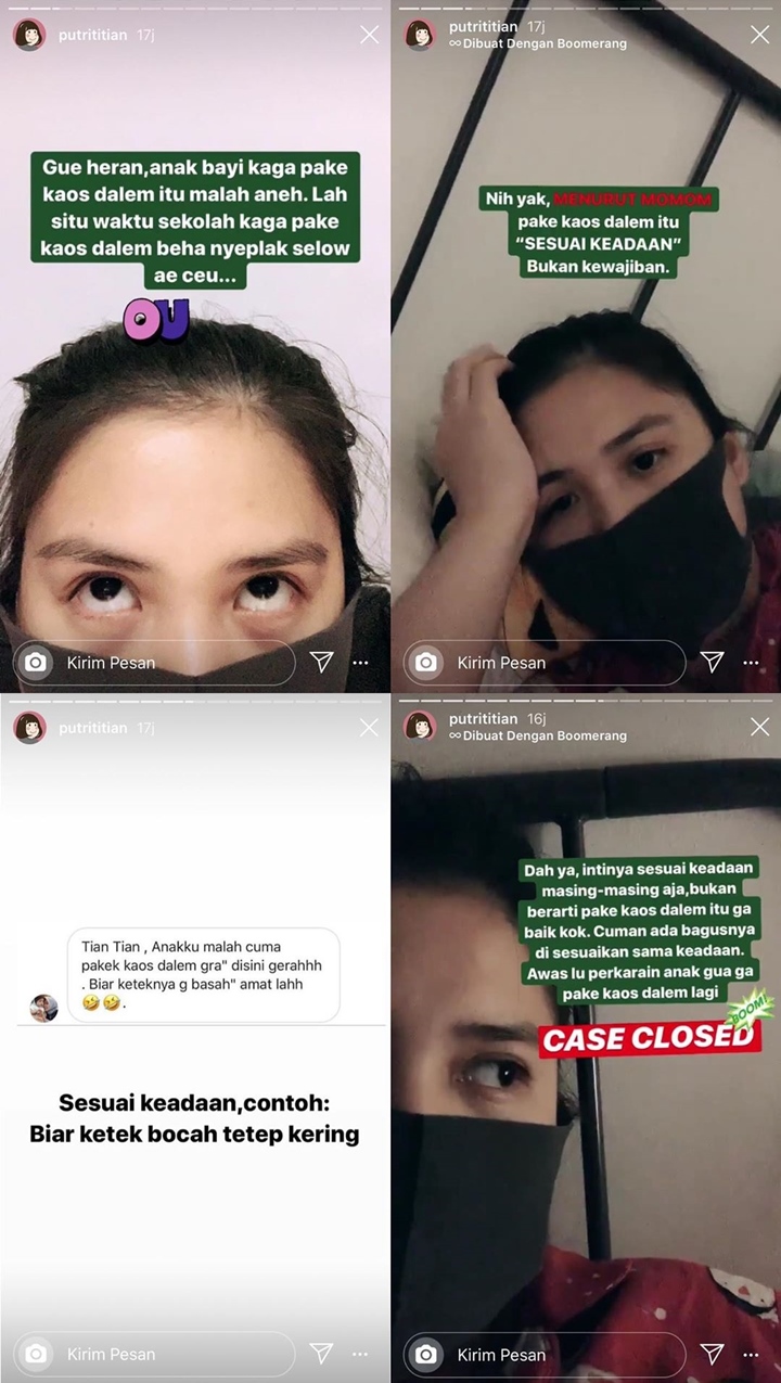 Putri Titian Geram Dinyinyiri Netizen Cuma Gara-Gara Kaus Dalam Anak