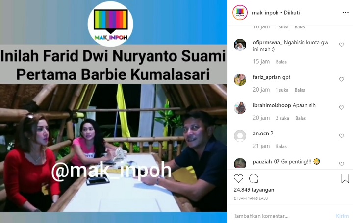 Barbie Kumalasari Pamer Mantan Suami Pertama