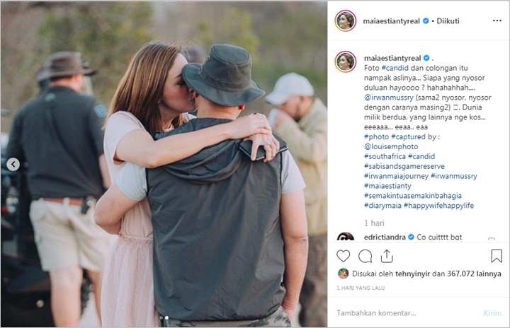 Maia Estianty Bikin Rekan Artis Heboh Usai Pamer Foto \'Sosor\' Suami Saat Liburan di Afrika