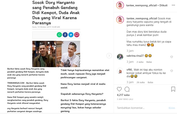 Dory Viral Hingga Akun Gosip